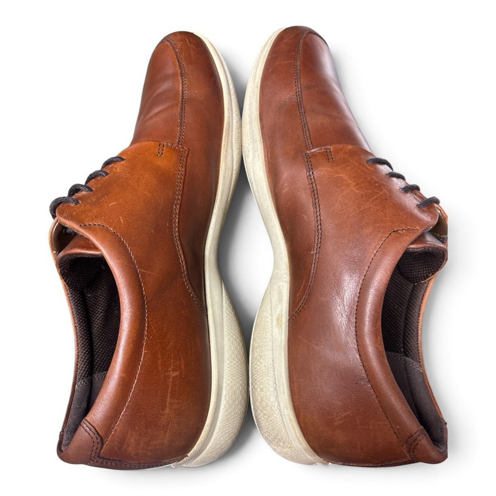 ECCO Men's Brown Leather Apron Toe Oxford Comfort Shoes EU 43 US 9–9.5 - Picture 5 of 7
